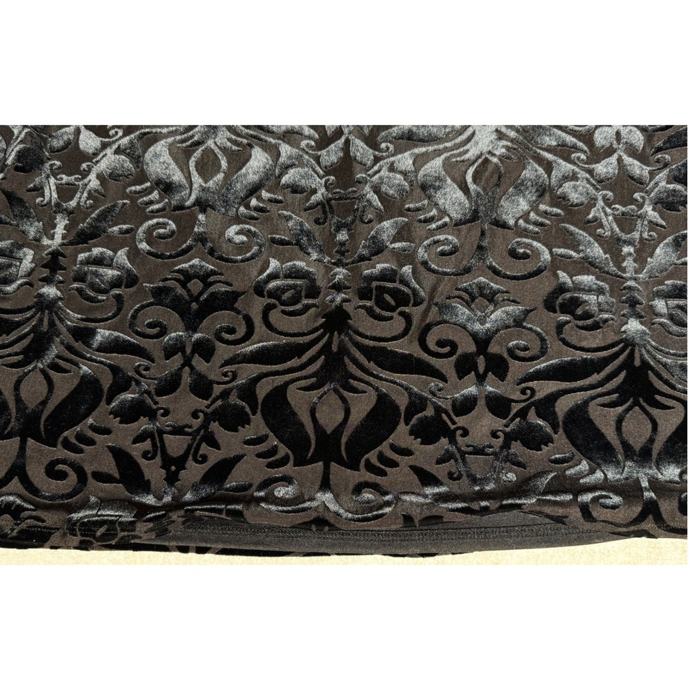 Black Velvet Burnout Slip Mini Dress Size XL Whimsygoth Dark Romantic Party - Picture 12 of 14